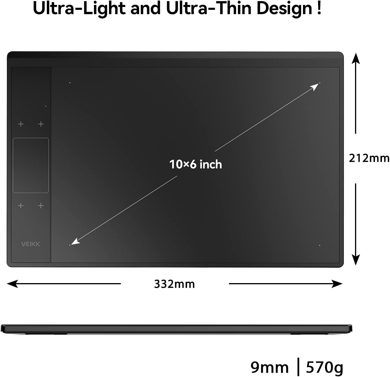 51zN7V4as5L. AC SL1500 VEIKK A30 V2 Drawing Tablet 10x6 Inch Graphics Tablet with 8192 Pressure Sensitivity Battery-Free Pen and Touch Pad, 4 Hot Keys Drawing Pad for Computer, Supports Mac Windows Android Linux Edu Expertise Hub Graphics & Design
