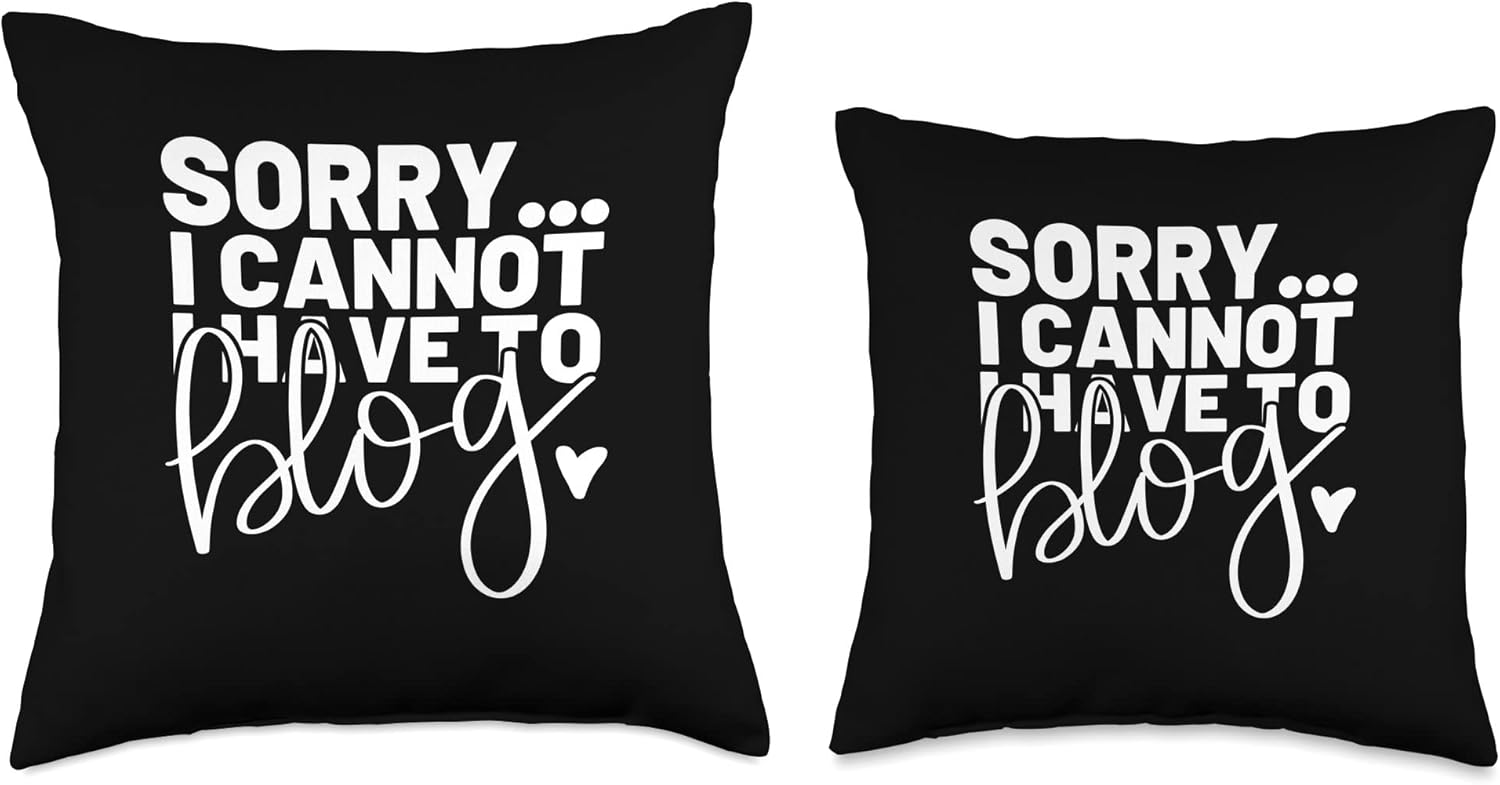 61mZiNR5HfL. AC SL1500 Funny Blogger Blog Blogging Throw Pillow Edu Expertise Hub Blogging & Blogs