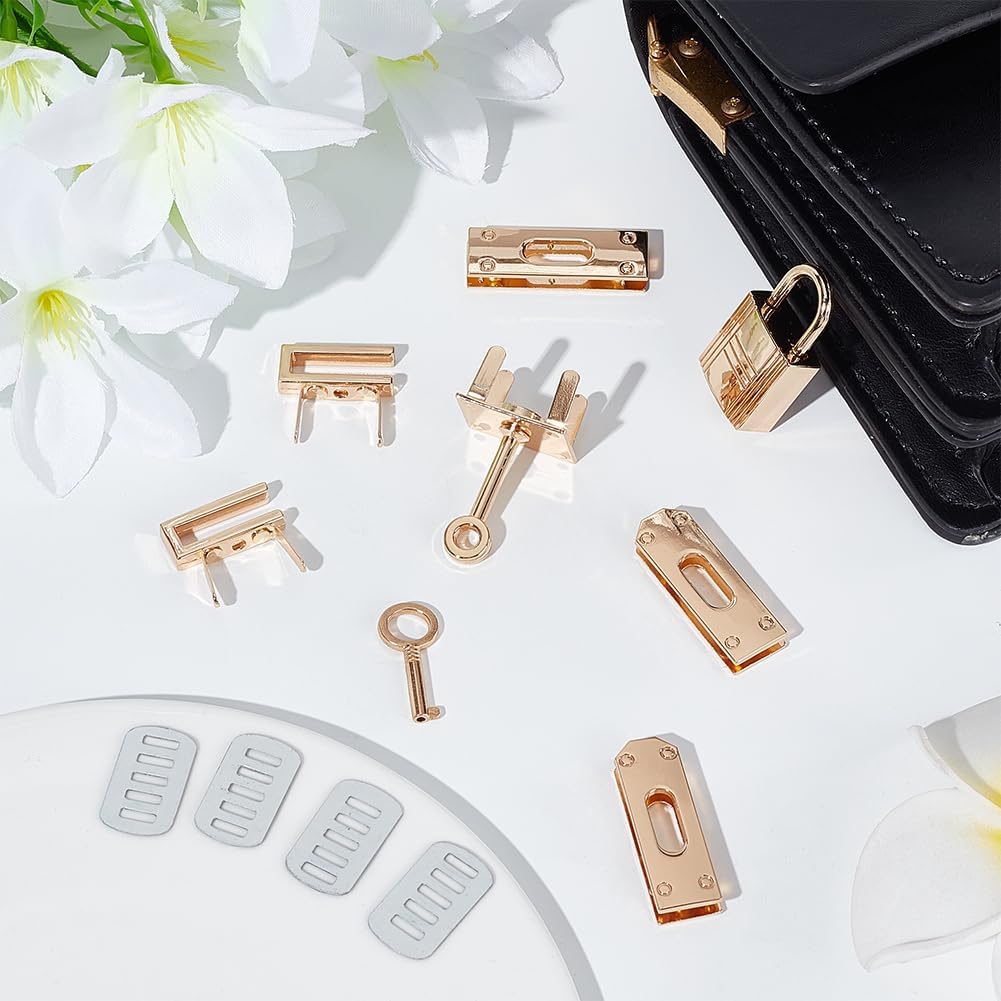 61rduM97JSL. AC SL1001 WADORN 24pcs Alloy Bag Lock Clasp Set, Purse Closure Hardware DIY Bag Making Lock Fastener Handbag Luggage Replacement Accessories for DIY Leather Crafts Shoulder Bag Repair, 2 Sets Edu Expertise Hub Hardware & DIY
