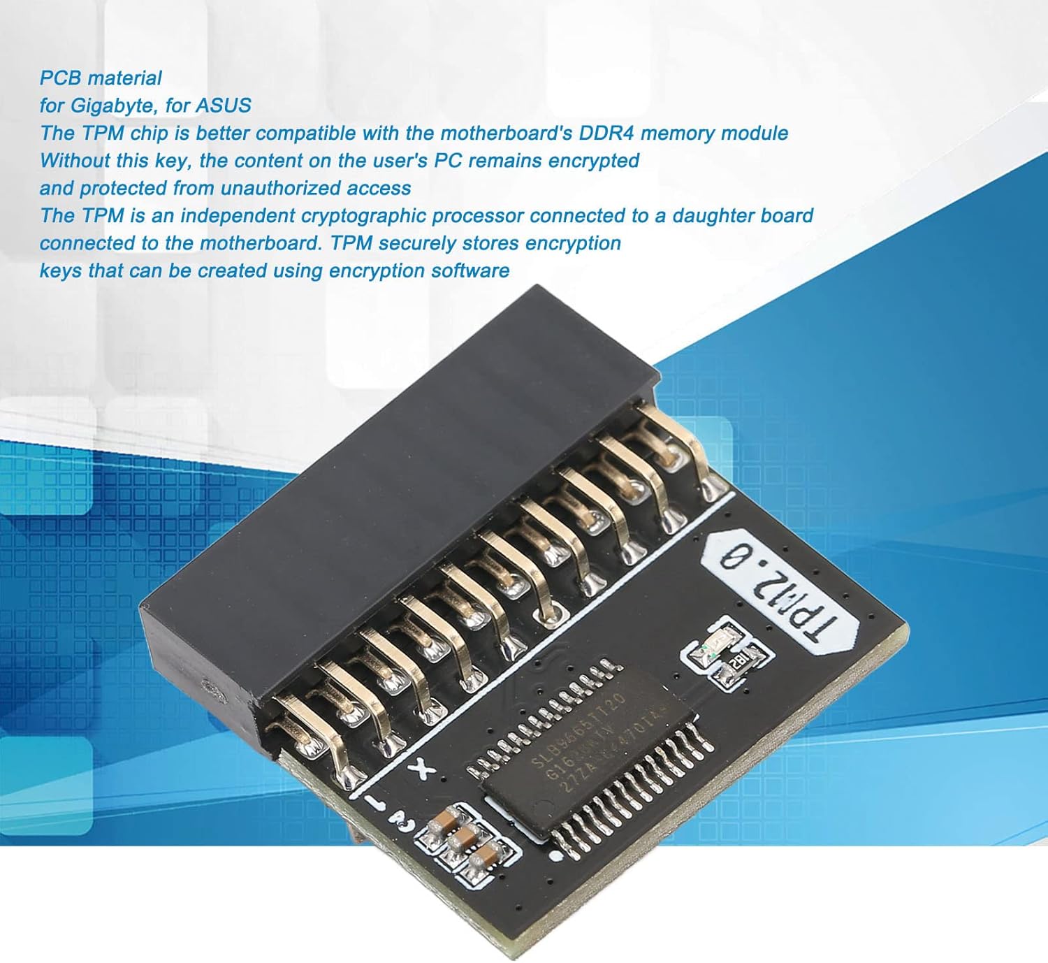 718VhH4gBIL. AC SL1500 plplaaoo TPM 2.0 Encryption Security Module 20-Pin 2x10P Standalone Crypto Processor for Win11, Gigabyte, ASUS, Remote Card Encryption Security Board Edu Expertise Hub Security & Encryption