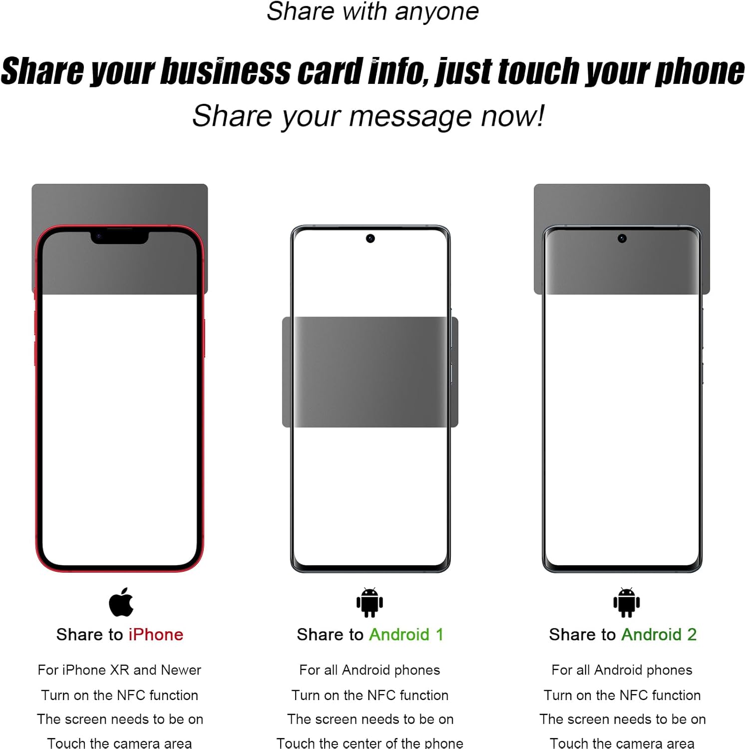 71gT4WfefsL. AC SL1500 Black Digital Business Card - Social Media Sharing & Instant Contact - Tap to Share - for iOS & Android - 1pcs Edu Expertise Hub Social Media for Business