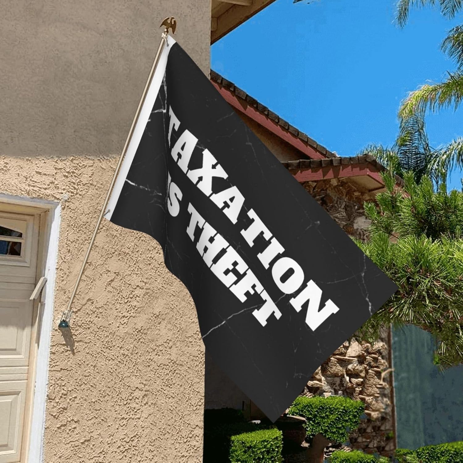 818CBnbeB8L. AC SL1500 Taxation Is Theft Double Sided Flag 3x5 FT Decoration Banner for Indoor And Outdoor, Black Edu Expertise Hub Taxation