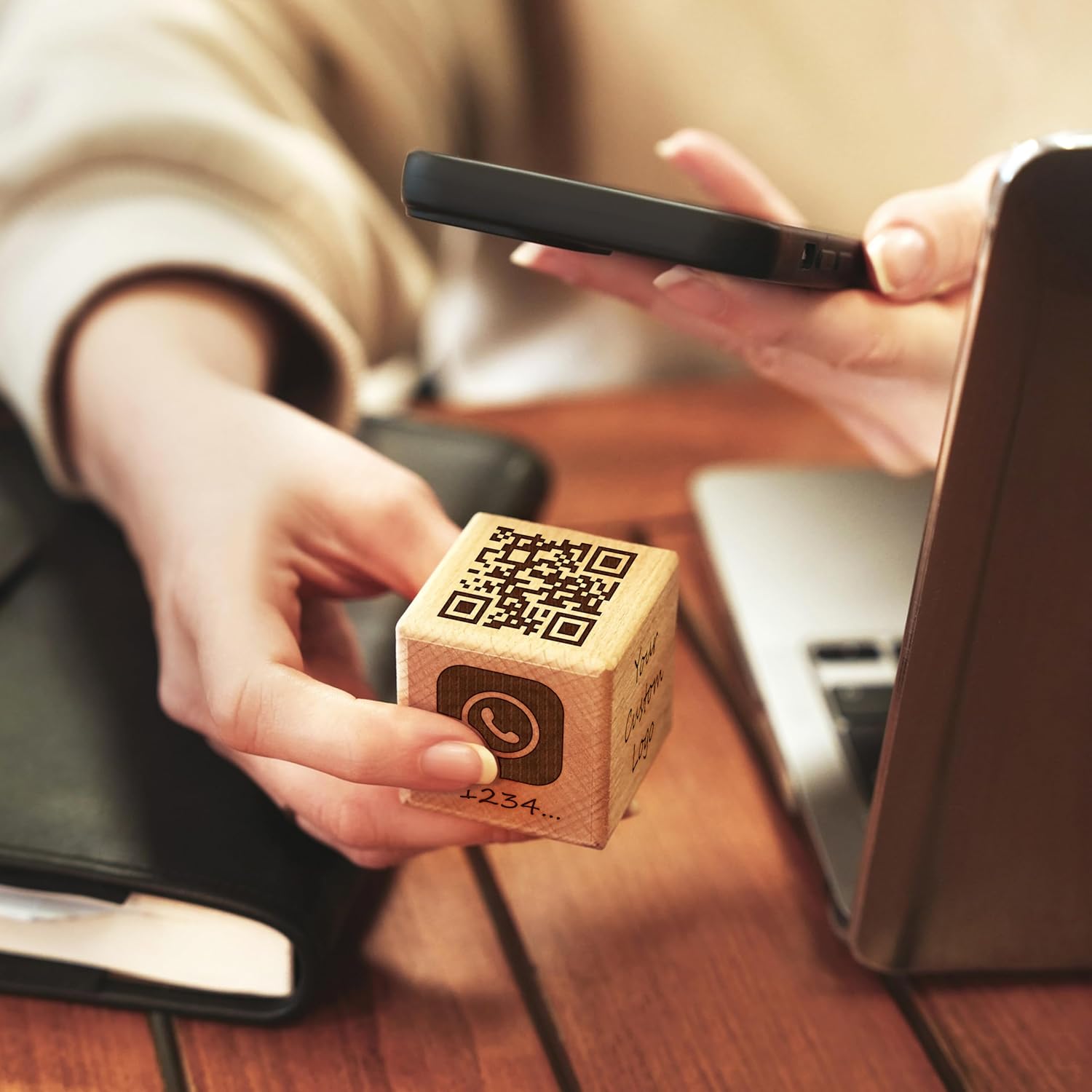 81CQQsp5TAL. SL1500 Wooden Social Media Table Sign Cubes, Qr Code Sign, Rental House Wifi Sign, Scan to Pay Sign, Custom Business Logo, Personalized Saloon Sign Edu Expertise Hub Social Media for Business