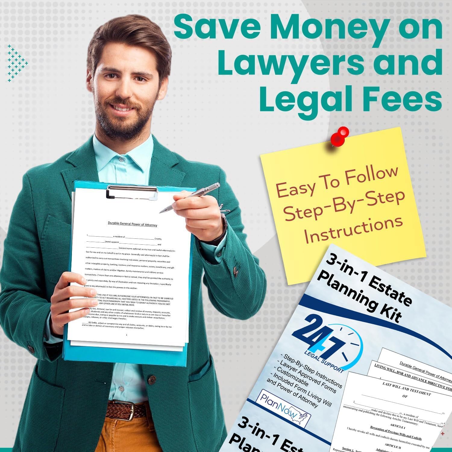 81QJ5+5O6SL. AC SL1500 Estate Planning Kit Includes Last Will and Testament, POA, Living Will and Medical POA and Detailed Instructions Live Legal Support Edu Expertise Hub Real Estate