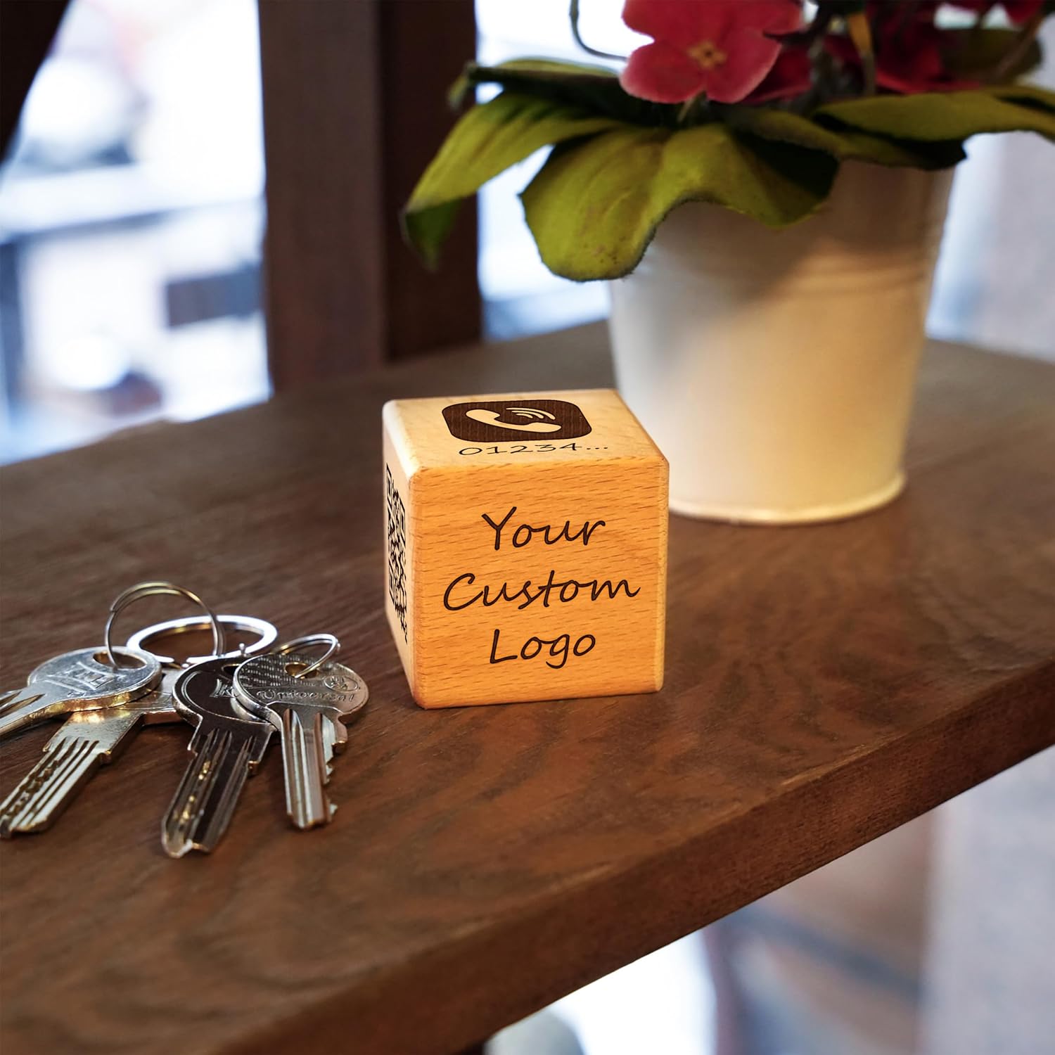 81RYuegX9jL. SL1500 Wooden Social Media Table Sign Cubes, Qr Code Sign, Rental House Wifi Sign, Scan to Pay Sign, Custom Business Logo, Personalized Saloon Sign Edu Expertise Hub Social Media for Business
