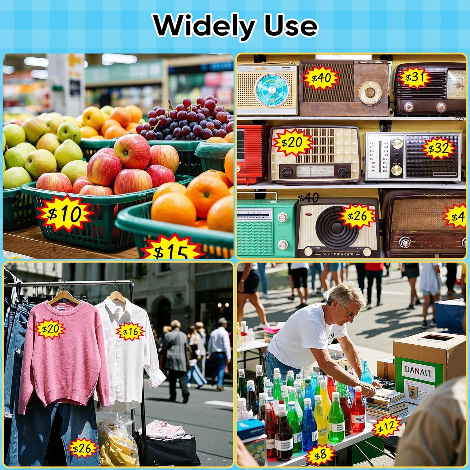 81lNFqm9vLL. AC SL1500 Garage Sale Stickers, Removable Adhesive Yards Price Sticker with Large Blank Writing Space(2"x3"), Price Tag Stickers Rummage for Flea Markets, Yards Sales and Estate Sales 150 Pcs Edu Expertise Hub Marketing & Sales