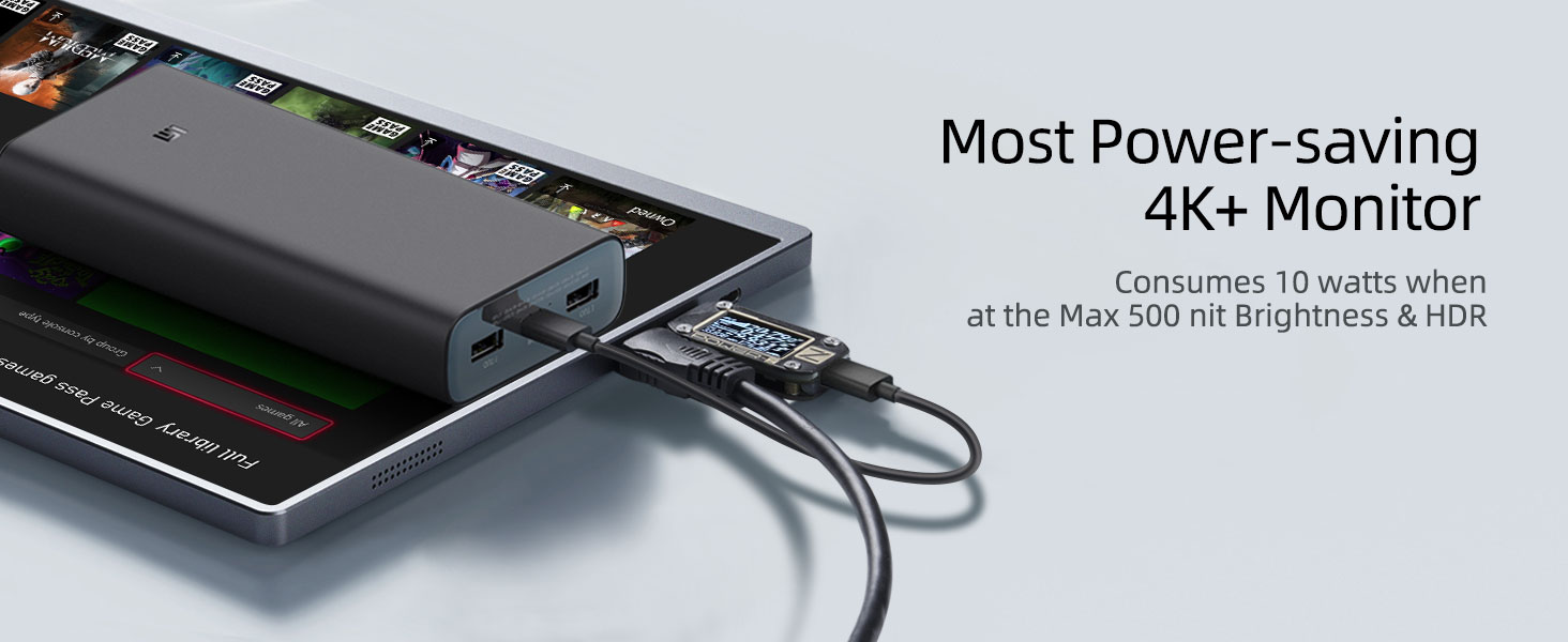 portable monitor with low power consumption