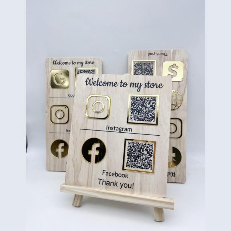 1749974160 61GdTQ357zL. SL1080 Custom Wooden 3D Multi QR Code Sign Personalized Cashapp Venmo Instagram Facebook Social Media Business Scan to Pay Payment Sign Salon Beauty Hairdressers Beautician Plaque Edu Expertise Hub Social Media for Business