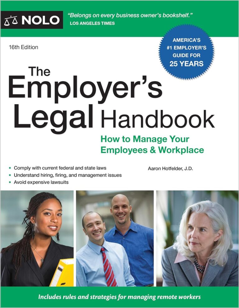 1750298612 81NmqE hLoL. SL1500 Employer's Legal Handbook, The: How to Manage Your Employees & Workplace Edu Expertise Hub Human Resources