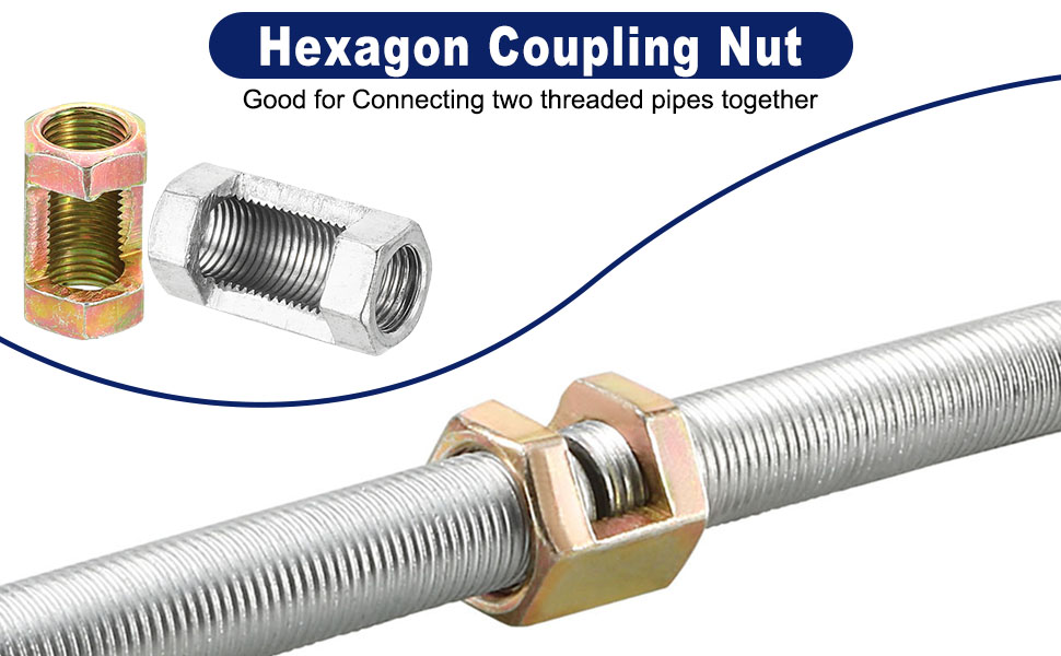 Threaded Iron Zinc Plating Lamp Pipe Connector Hardware Repair for Chandelier Ceiling Light DIY