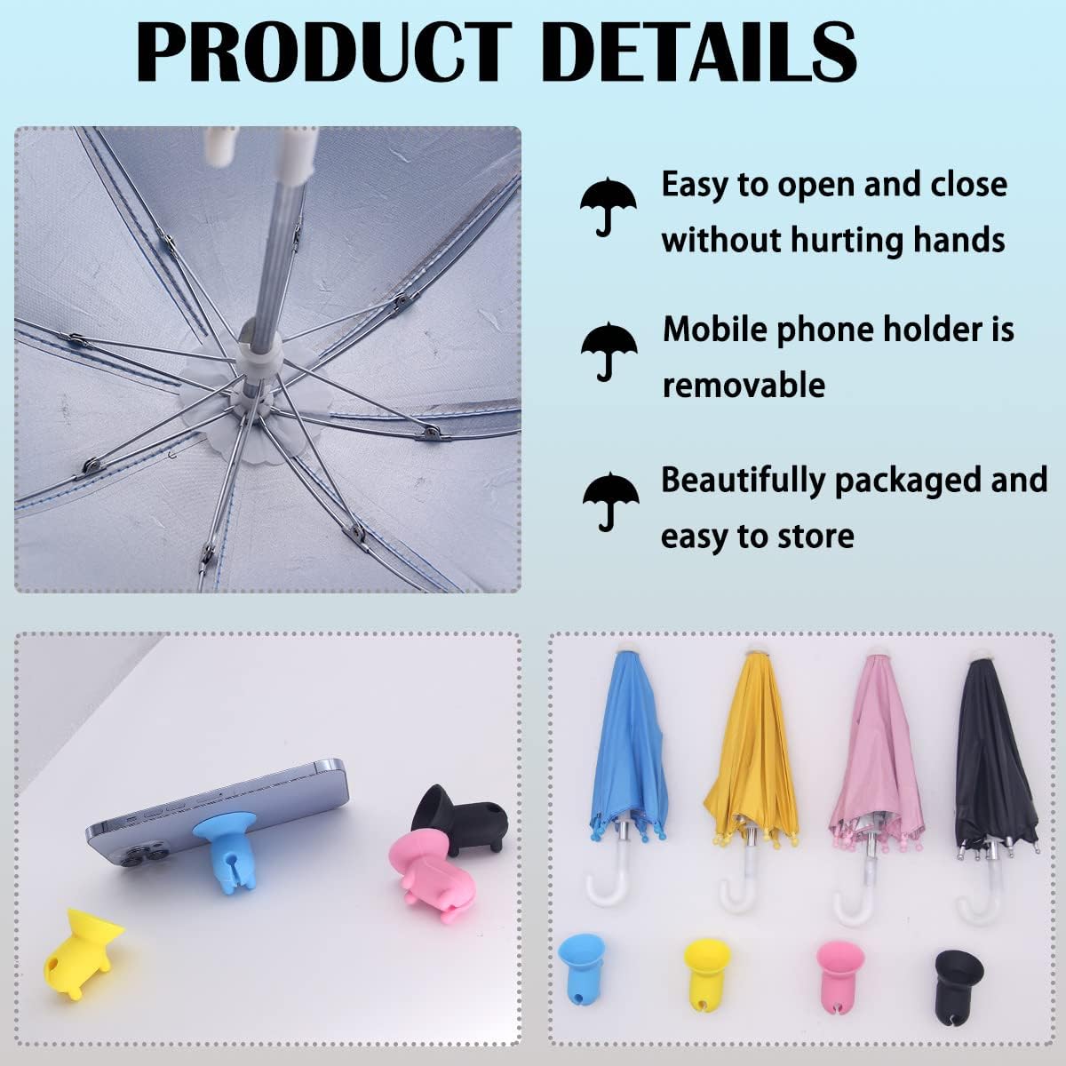 AXLORP Phone Umbrella for Sun - Cell Phone Umbrella Sun Shade Suction Cup Stand, Mobile Phone Holder with Universal Adjustable Anti-reflective Glare Blocking for Outdoor Edu Expertise Hub Mobile phones