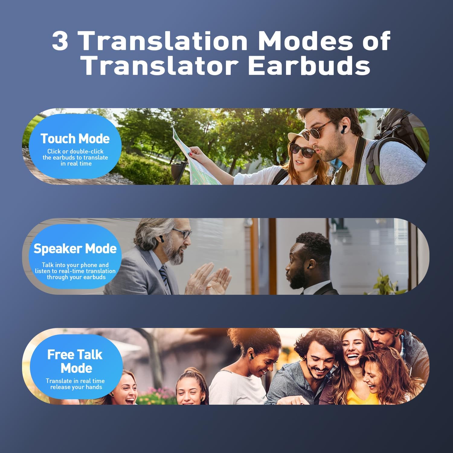 AI Language Translation Earbuds - Translation Earbuds Real Time, 144 Languages Online Translation, Two-Way Translator with APP for iOS for Android, Simultaneous Translation Bluetooth 5.4 Edu Expertise Hub AI