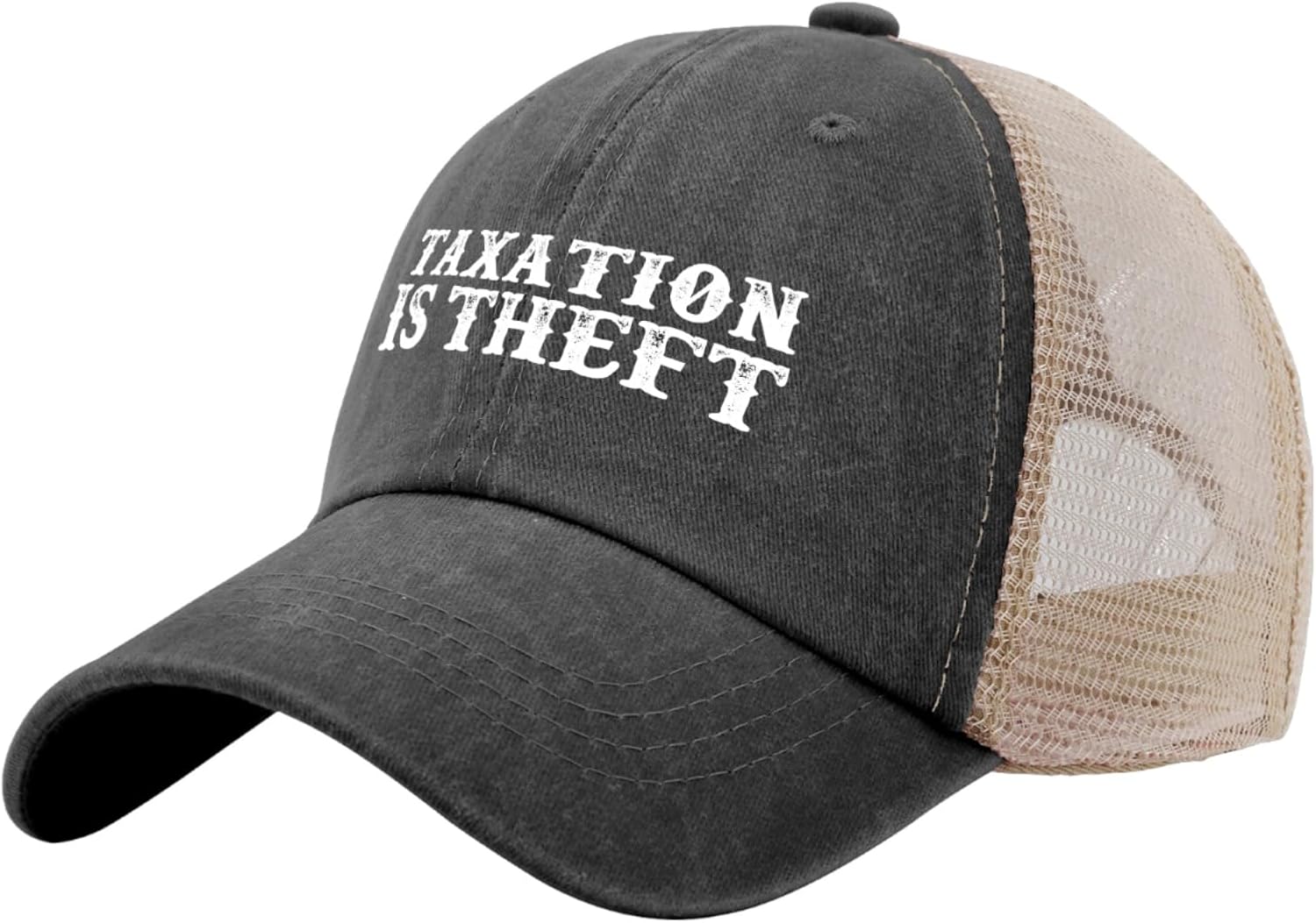 71b0UKe1HjL. AC SL1500 Taxation is Theft Hat Trucker Hat Men Funny Mesh Cap for Summer Edu Expertise Hub Taxation