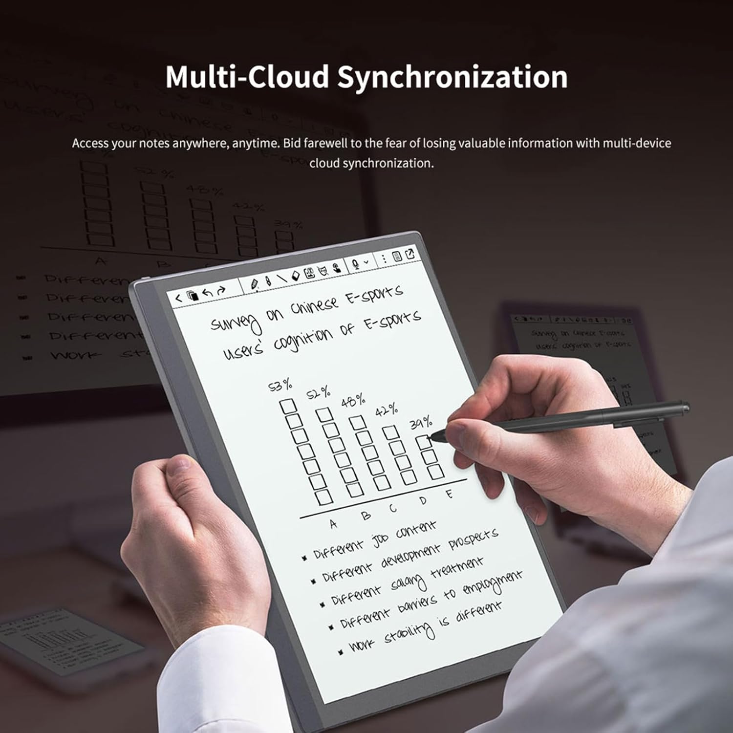 Geniatech Eink Tablet 10.3" eBook Reader,Voice-to-Text Transcription, Real-time Cloud Sync E-Paper Display,with Pen, for Study/Meeting/Notes/Reading Edu Expertise Hub Tablets & E-Readers
