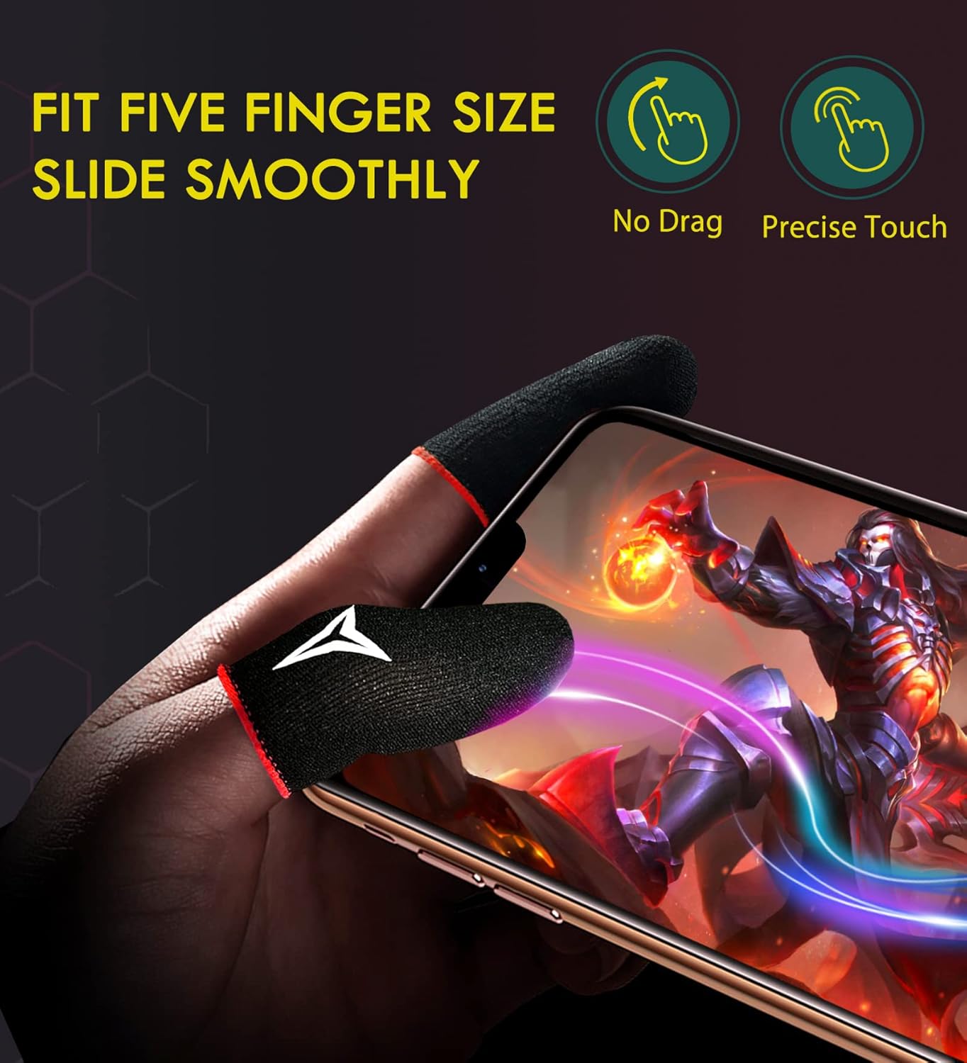 71zQ0llmh9L. AC SL1500 30 PCS Mobile Phone Gaming Finger Sleeves, Nuozme Finger Sleeves Compatible with All Touchscreen Devices, 0.15mm Superconducting Nanofibers, Smooth Feel, Anti-Sweat, Extremely Thin, Red Edge Edu Expertise Hub Mobile phones