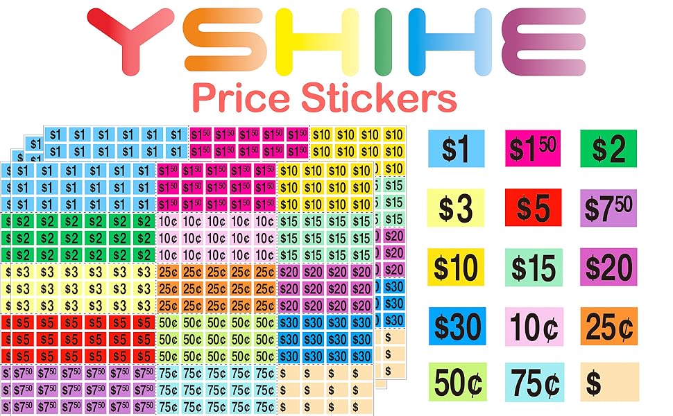 garage sale price stickers