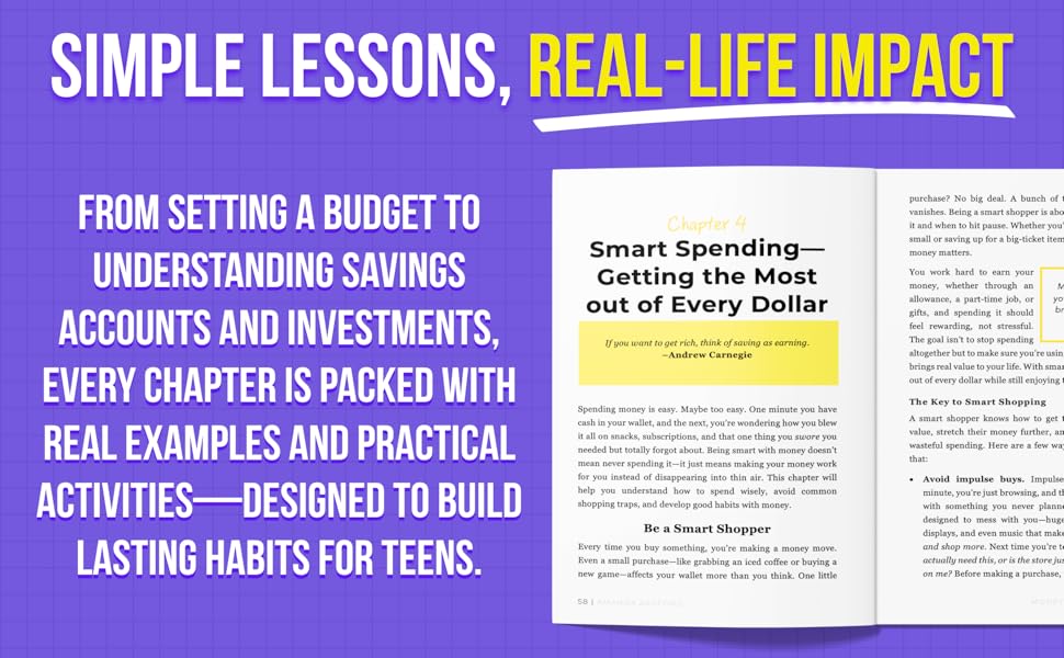 money skills for teens, money books for teens, financial literacy, gift for teens