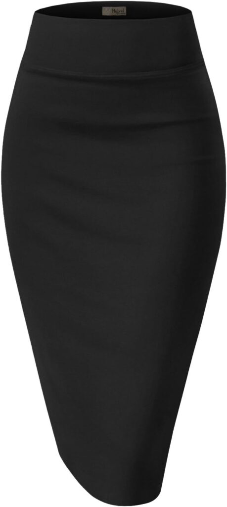 1751416655 61lKsUUu OL. AC SL1500 Hybrid & Company Women's Premium Nylon Ponte Stretch High Waist Pencil Suit Skirt Below Knee Edu Expertise Hub Women & Business