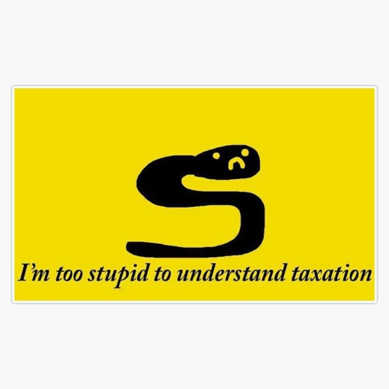 1751994170 51ISNcXbpfL. AC SL1000 I'm Too Stupid to Understand Taxation Gadsden Flag Sticker Vinyl Bumper Sticker Decal Waterproof 5" Edu Expertise Hub Taxation