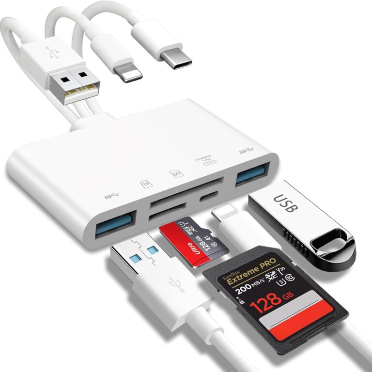 1752282913 61Eet4KM8wL. AC SL1500 5-in-1 Memory Card Reader, USB OTG Adapter & SD Card Reader for i-Phone/i-Pad, USB C and USB A Devices with Micro SD & SD Card Slots, Supports SD/Micro SD/SDHC/SDXC/MMC Edu Expertise Hub Tablets & E-Readers
