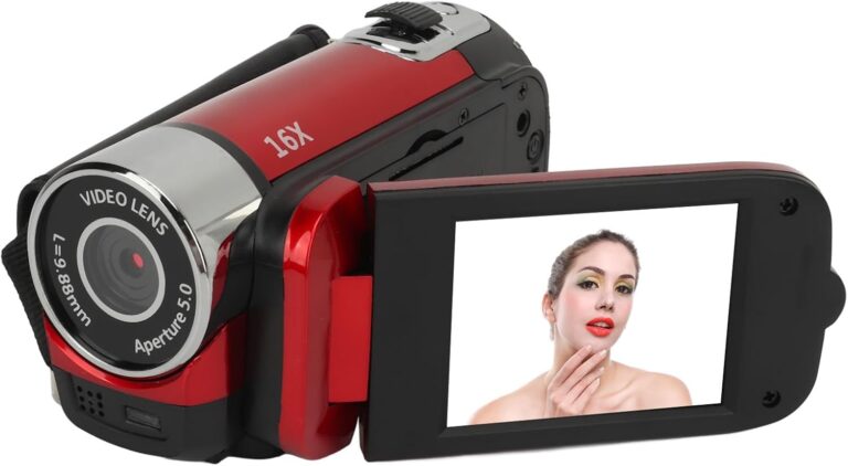 1752715873 618kzNhUrcL. AC SL1500 Digital Video Camera, 1080P 16MP Digital Video Camera with 2.4inch Rotatable Screen, 16X Zoom Video Recorder Camcorder with Fill Light for Vlogging Traveling Recording (Red) Edu Expertise Hub Digital Audio Video & Photography