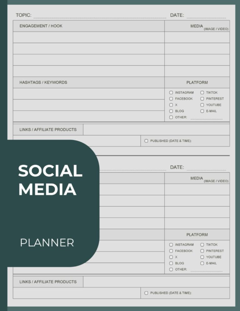 1753870718 61NCvDlQzAL. SL1293 Social Media Planner: Organize and Schedule Posts Efficiently | For Marketing Managers and Content Creators Edu Expertise Hub Social Media for Business