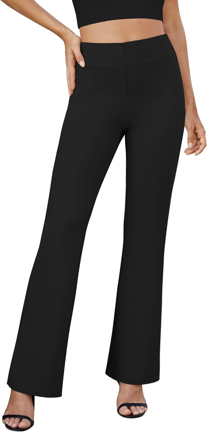 512jTfIDC0L. AC SL1500 Womens Bootcut Dress Pants Business Casual Work Pants with Pockets High Waist Stretchy Trousers Pull On Office Slacks Edu Expertise Hub Women & Business