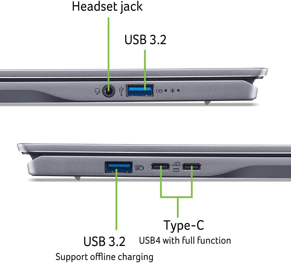 51W758 Jf2L. AC SL1000 Acer Swift 14 AI Copilot+ PC | 14.5" 2.5K 120Hz Display | Unlock AI Experiences | Snapdragon X Plus 10-Core Processor | 16GB LPDDR5X | 1TB Gen 4 SSD | Wi-Fi 7 | Windows 11 Home | SF14-11-X128 Edu Expertise Hub Web Development & Design laptops desktops