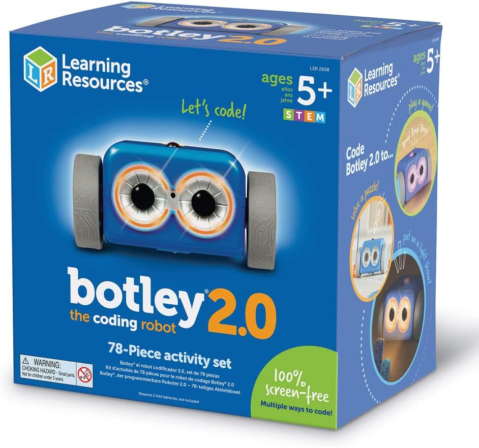 61+Edwa+svL. AC SL1000 Learning Resources Botley The Coding Robot 2.0 Activity Set - 78 Pieces, Ages 5+, Coding Robot for Kids, STEM Toys for Kids, Early Programming and Coding Games for Kids Edu Expertise Hub Programming