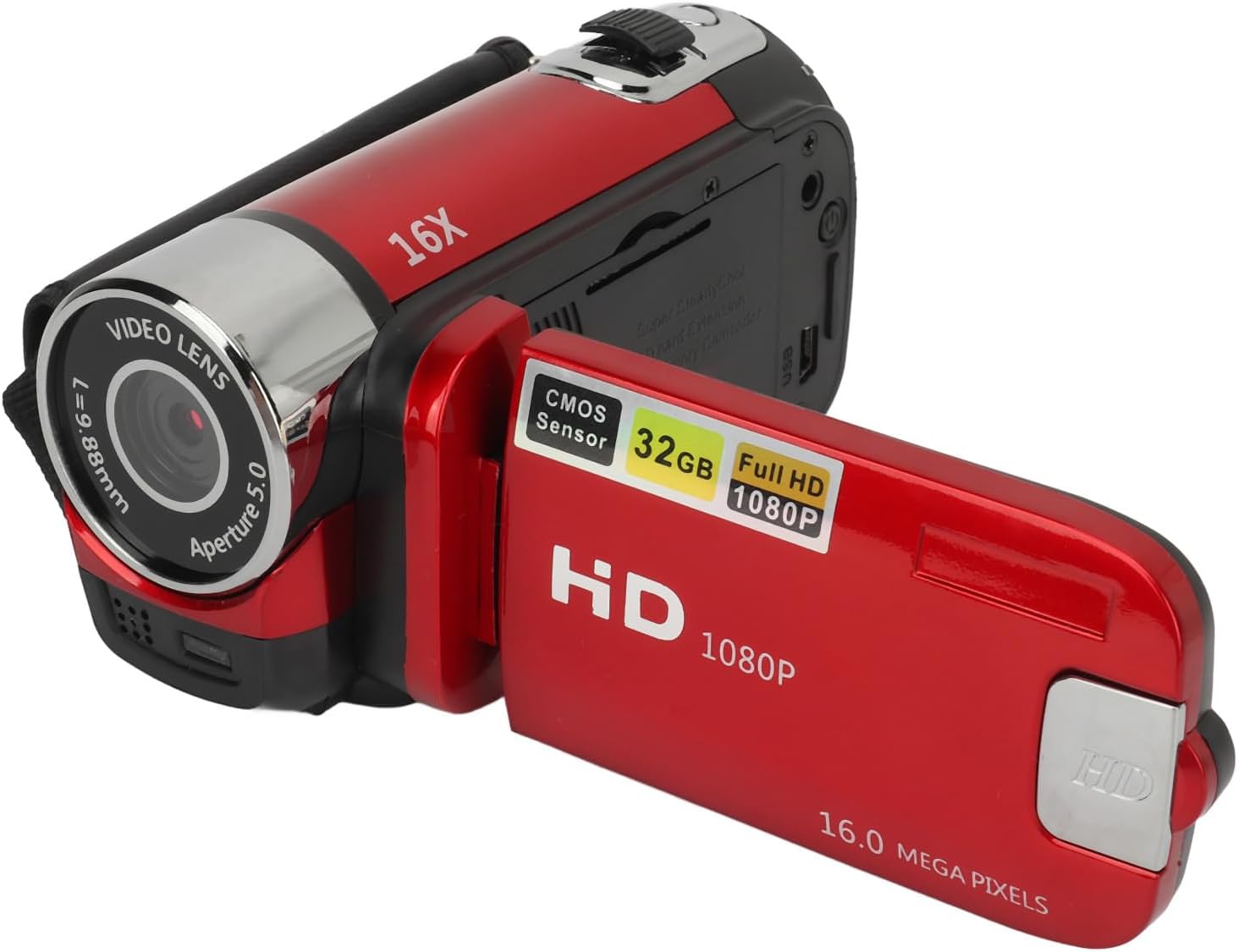 61EPF6AVIBL. AC SL1500 Digital Video Camera, 1080P 16MP Digital Video Camera with 2.4inch Rotatable Screen, 16X Zoom Video Recorder Camcorder with Fill Light for Vlogging Traveling Recording (Red) Edu Expertise Hub Digital Audio Video & Photography