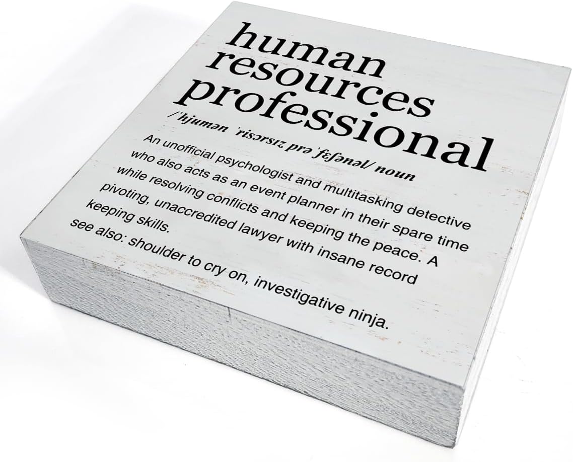 61KvFfQf9EL. AC SL1200 HR Gifts Human Resources Professional Definition Art Wooden Box Sign Rustic Human Resources Desk Decorative Wooden Sign Home Office Decor for Table Shelf 5 x 5 Inches Edu Expertise Hub Human Resources