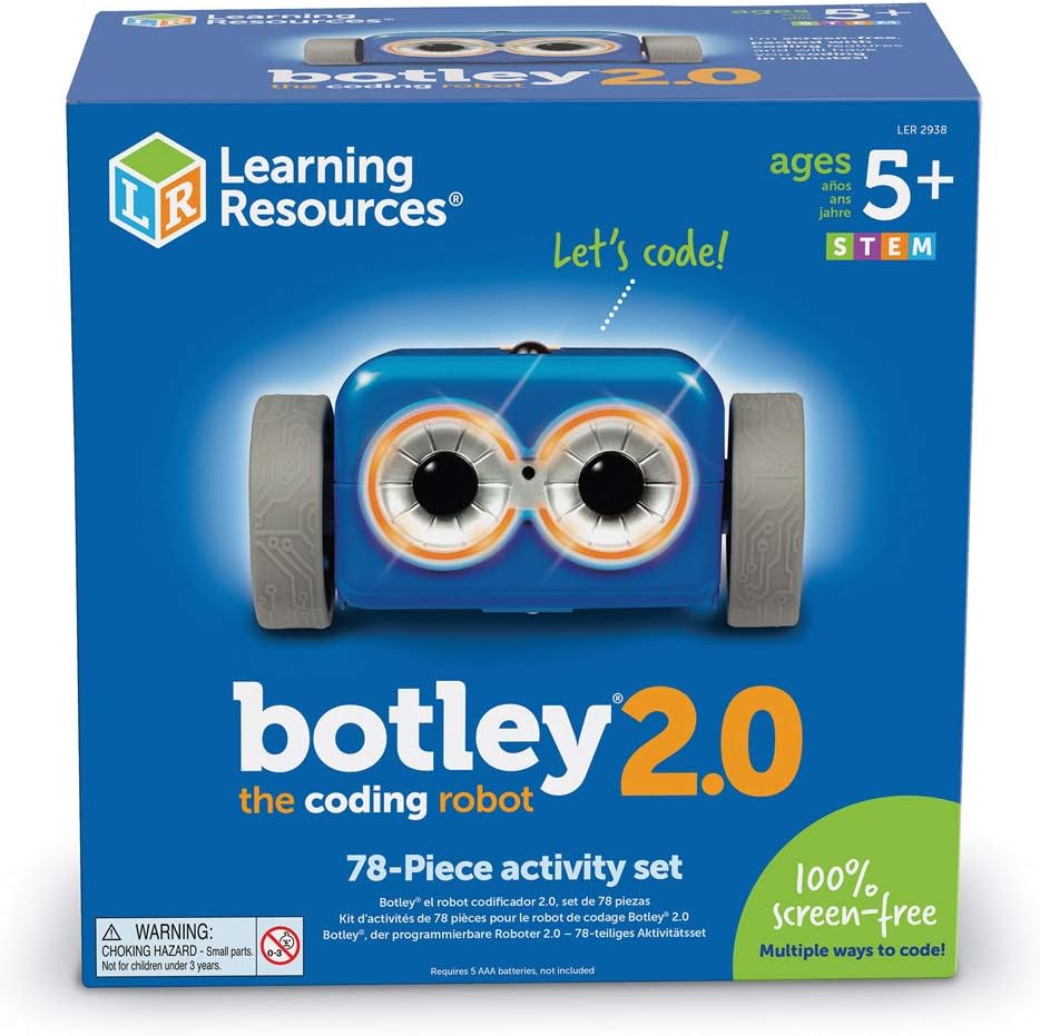61X8g86X +L. AC SL1000 Learning Resources Botley The Coding Robot 2.0 Activity Set - 78 Pieces, Ages 5+, Coding Robot for Kids, STEM Toys for Kids, Early Programming and Coding Games for Kids Edu Expertise Hub Programming