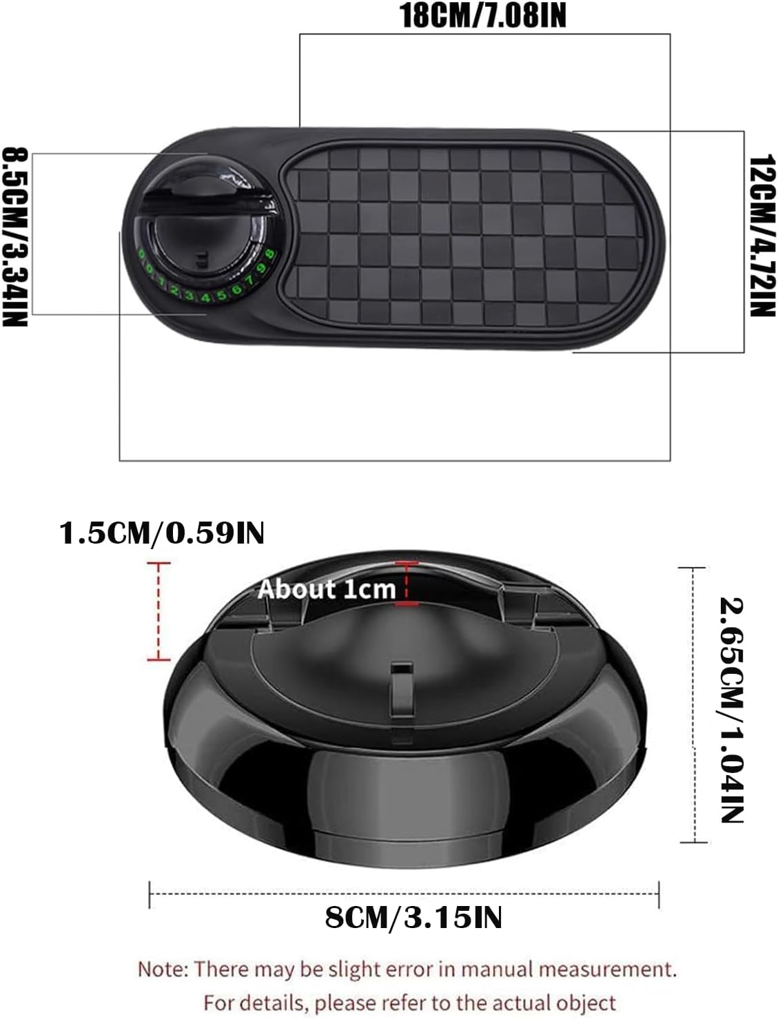 61YNNWlyH8L. AC SL1500 Multifunction Car Anti-Slip Mat Auto Phone Holder，Car Anti Slip Mat Phone Holder，Rotatable Anti Skid Car Dashboard Pad with Temporary Parking Numbe and Large Pad for Phones Sunglasses Keys Gadgets(A) Edu Expertise Hub Mobile phones