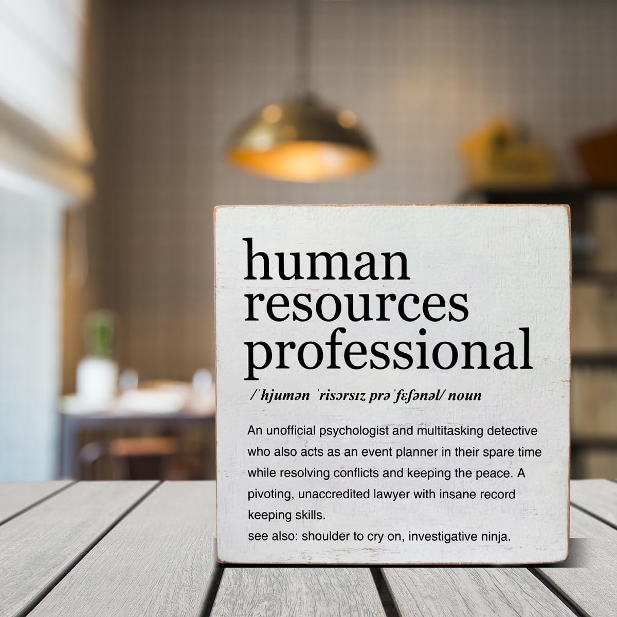 61Z+CUaU5hL. AC SL1200 HR Gifts Human Resources Professional Definition Art Wooden Box Sign Rustic Human Resources Desk Decorative Wooden Sign Home Office Decor for Table Shelf 5 x 5 Inches Edu Expertise Hub Human Resources
