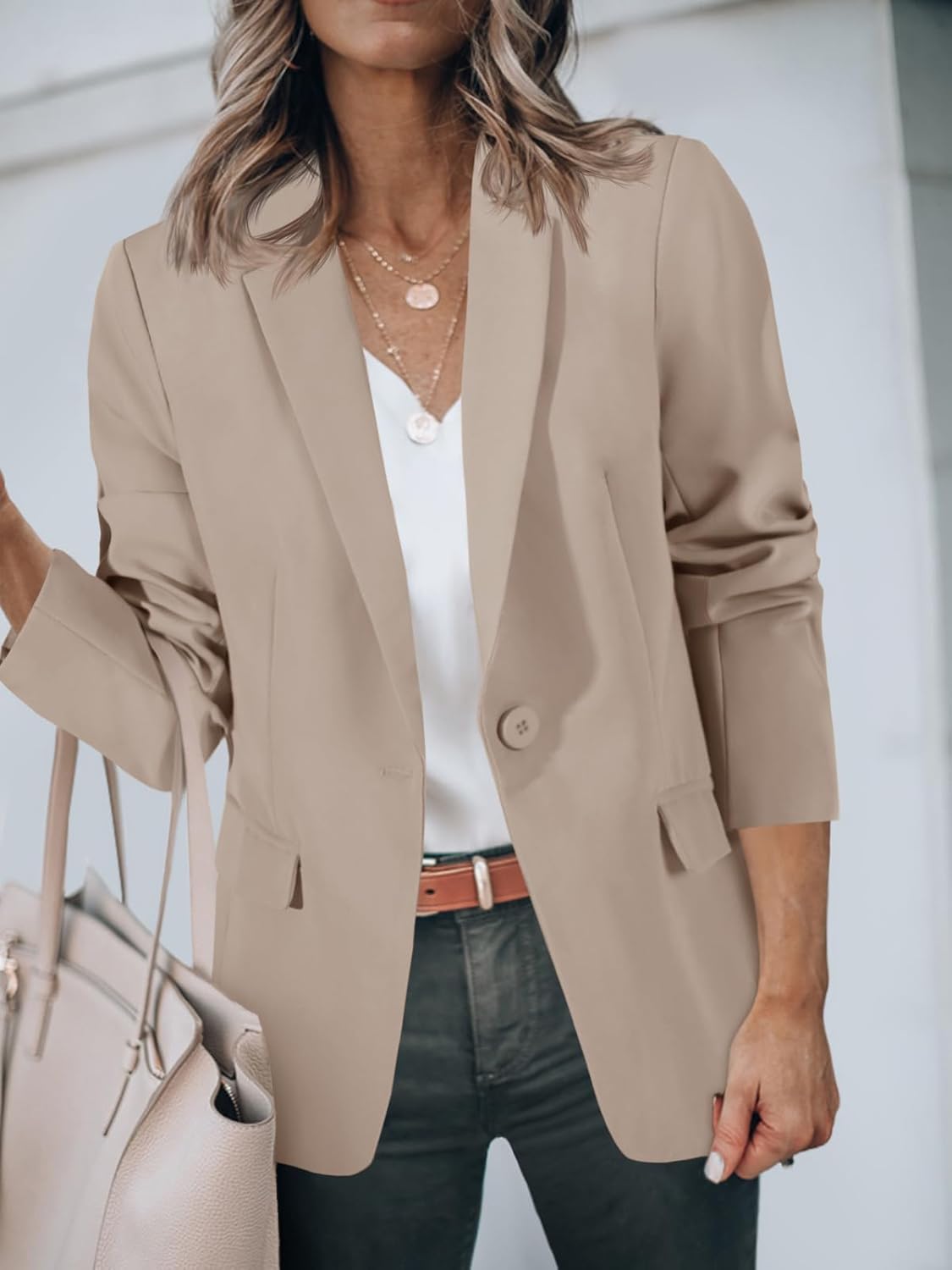 61evlvNAmjL. AC SL1500 Cicy Bell Womens Casual Blazers Open Front Long Sleeve Work Office Suit Jackets Blazer Edu Expertise Hub Women & Business