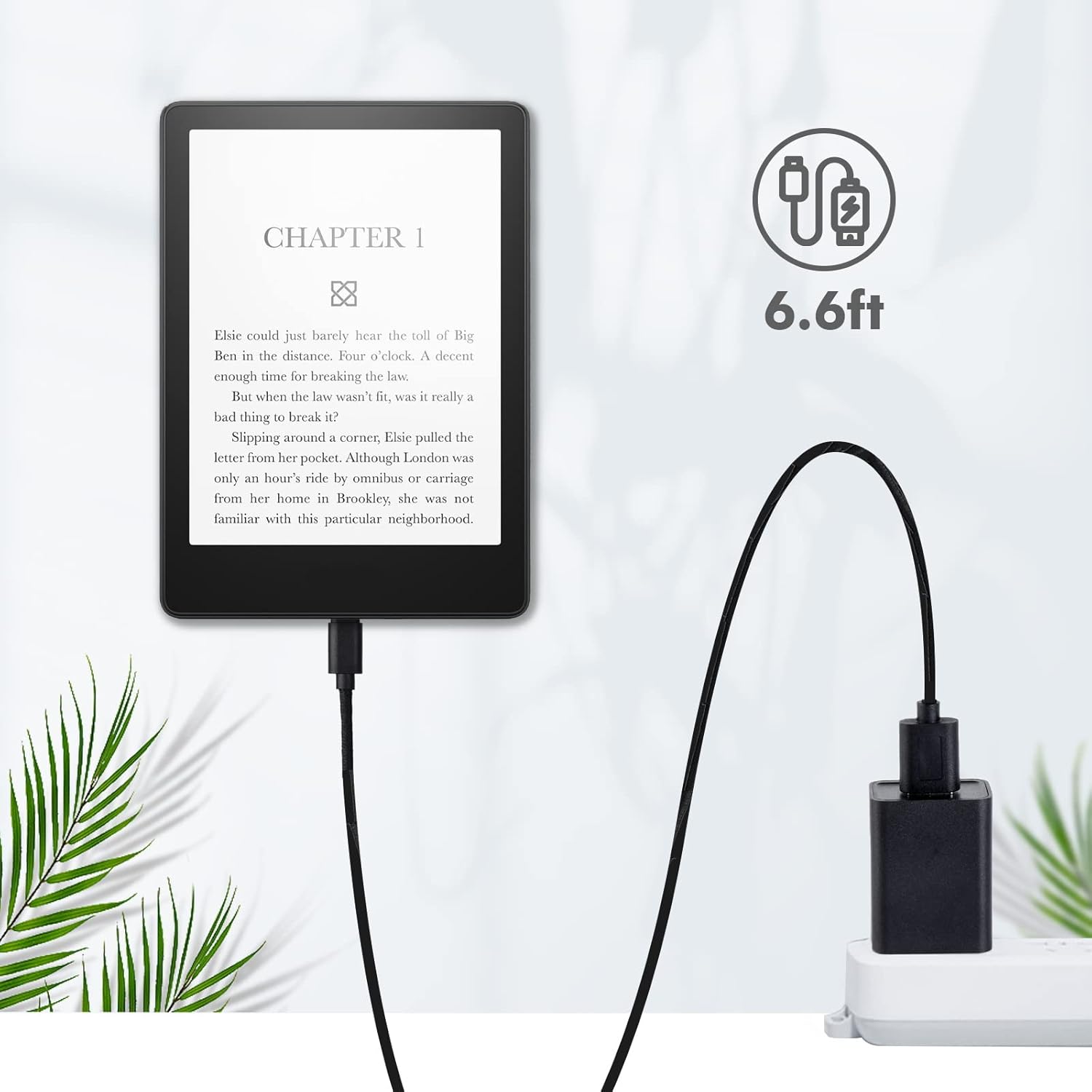 61lthaR1wPL. AC SL1500 UL Listed Fast Charger for Old and New Kindle Fire Tablets (Designed for use with All Fire Tablets and All Kindle E-Readers)-6.6Ft USB to Micro-USB and USB-C 2IN1 Braided Cable Edu Expertise Hub Tablets & E-Readers