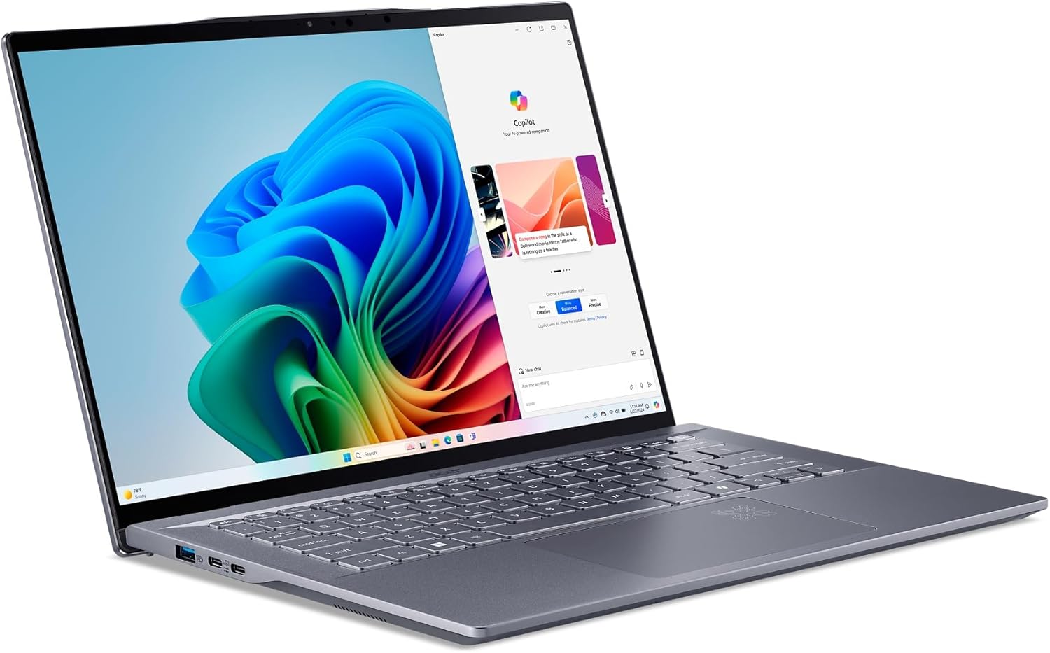 61zMV3KNYIL. AC SL1500 Acer Swift 14 AI Copilot+ PC | 14.5" 2.5K 120Hz Display | Unlock AI Experiences | Snapdragon X Plus 10-Core Processor | 16GB LPDDR5X | 1TB Gen 4 SSD | Wi-Fi 7 | Windows 11 Home | SF14-11-X128 Edu Expertise Hub Web Development & Design laptops desktops