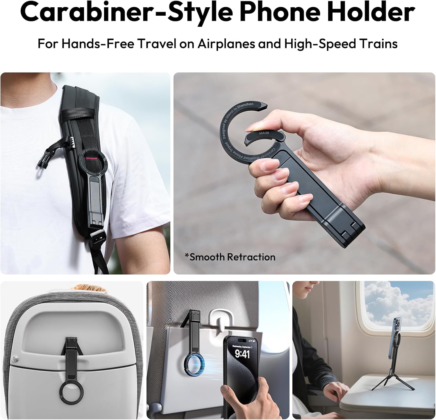 71HJ8ons+YL. AC SL1500 ULANZI MA30 Magnetic Phone Tripod Stand for iPhone - Aluminium Maglock Smartphone Mini Tripod Pocket Cell Phone Stand Strong Magnet Quick Mount Compatible with iPhone 16 15 14 13 12 Series, Black Edu Expertise Hub Mobile phones