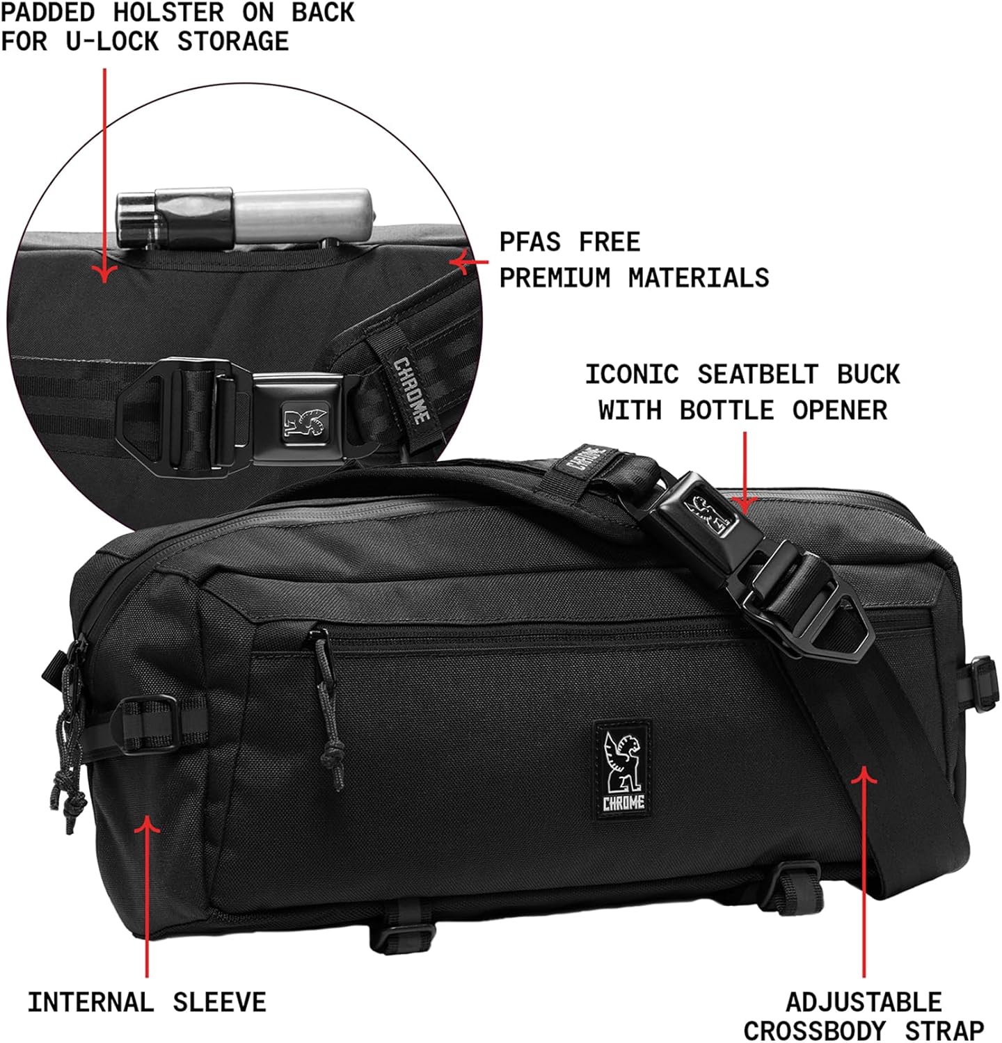 71JDeb iWvL. AC SL1500 Chrome Industries Kadet Sling Messenger Bag – Crossbody Backpack for Women and Men w/Quick Release Buckle Edu Expertise Hub Industries
