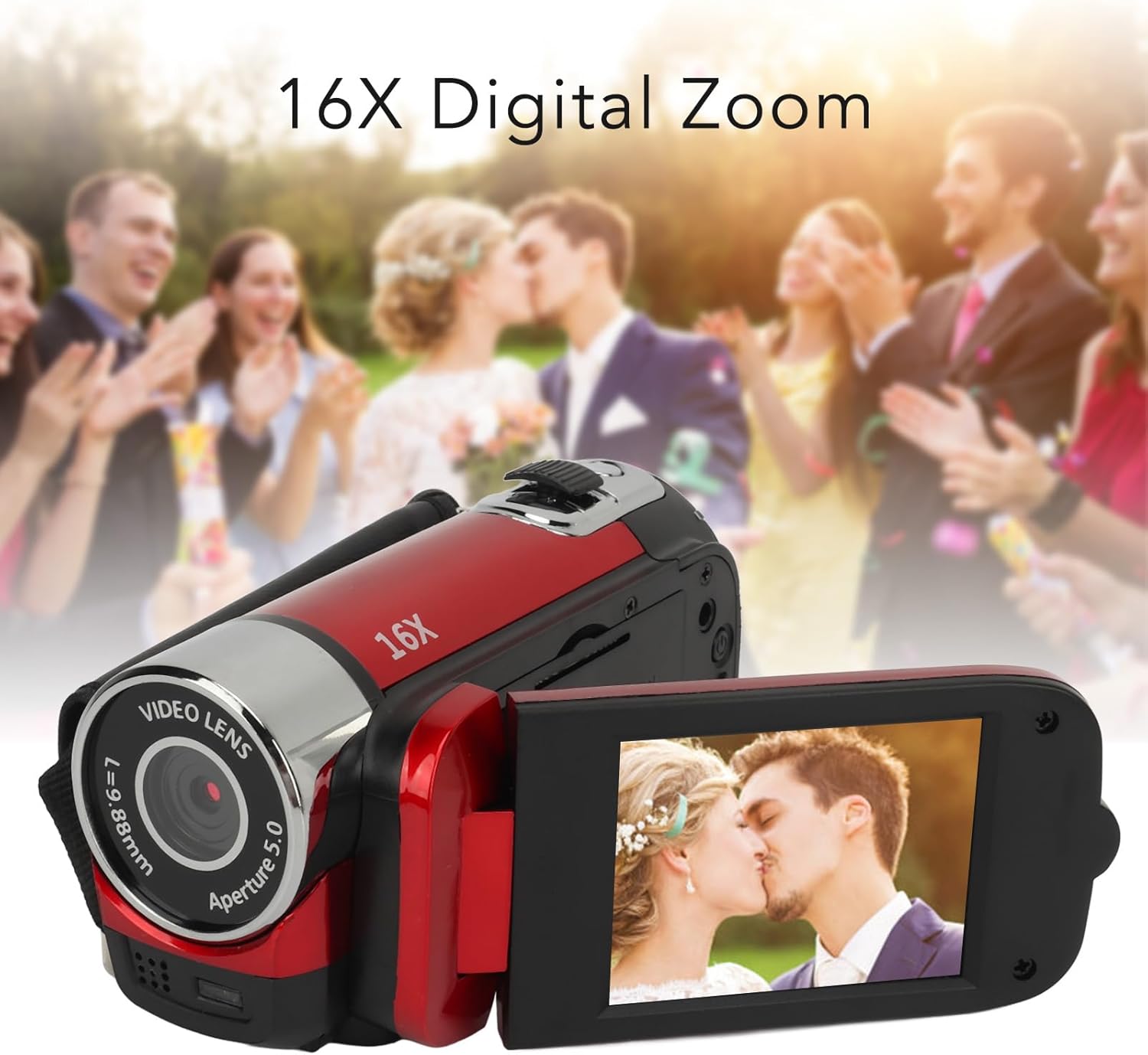 71TK1fIVQXL. AC SL1500 Digital Video Camera, 1080P 16MP Digital Video Camera with 2.4inch Rotatable Screen, 16X Zoom Video Recorder Camcorder with Fill Light for Vlogging Traveling Recording (Red) Edu Expertise Hub Digital Audio Video & Photography