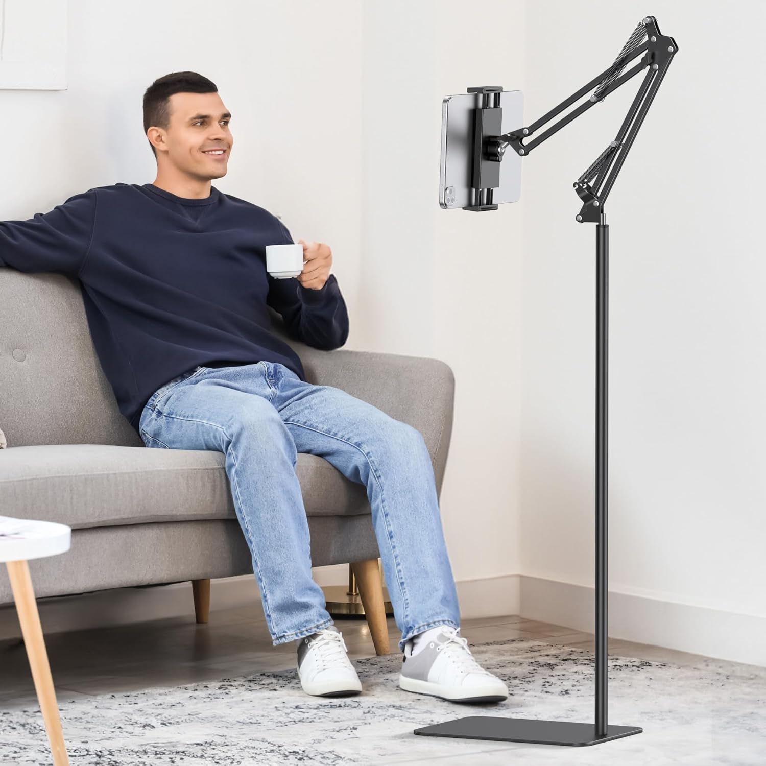 InnoGear Tablet Floor Stand, Overhead Bed Phone Stand Adjustable Holder Universal Floor Stand Compatible with iPhone iPad Pro Air Mini, Samsung Tab, Kindle, E-Readers (Large) Edu Expertise Hub Tablets & E-Readers