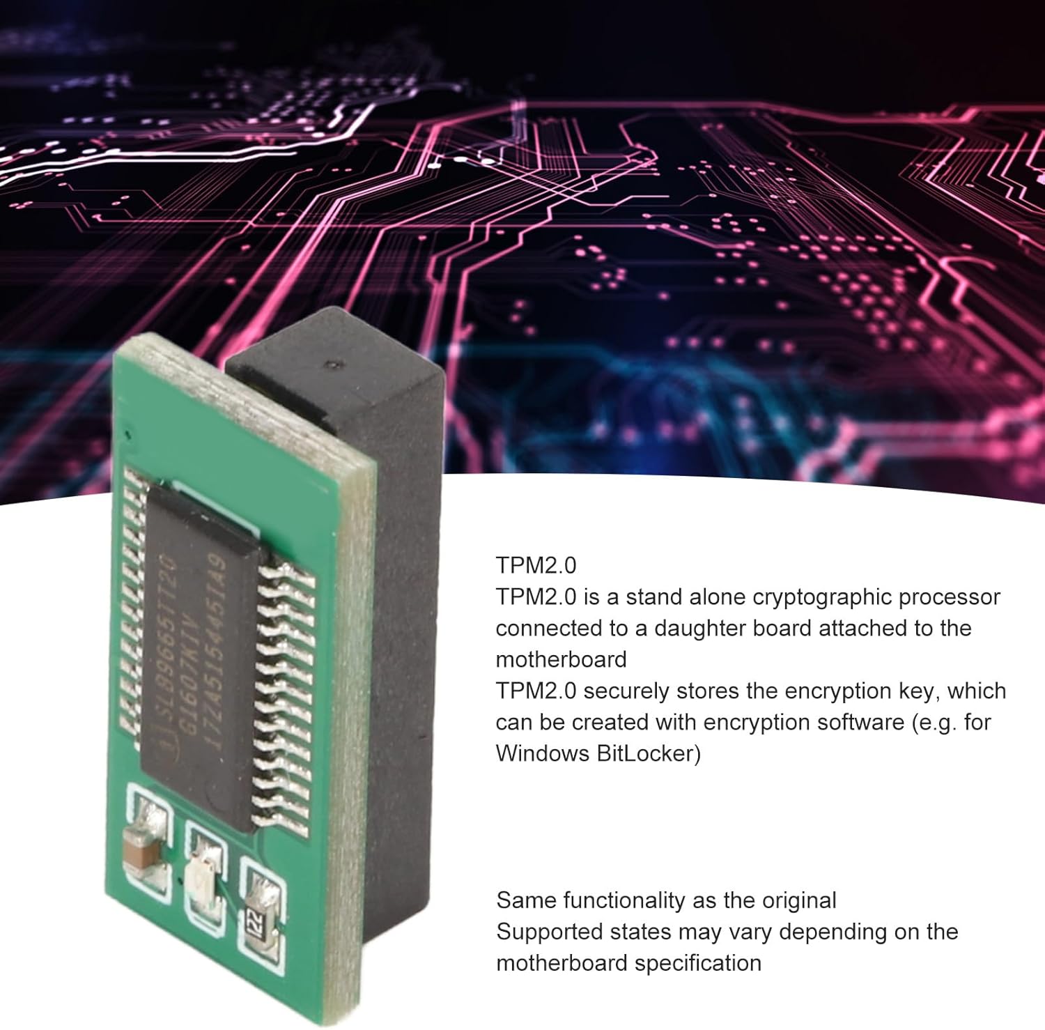 71diIDafAAL. AC SL1500 TPM2.0 Encryption Security Module, 18Pin 1 LPC Remote Card Security Board for Win11 11 2.0 System for Motherboard Edu Expertise Hub Security & Encryption