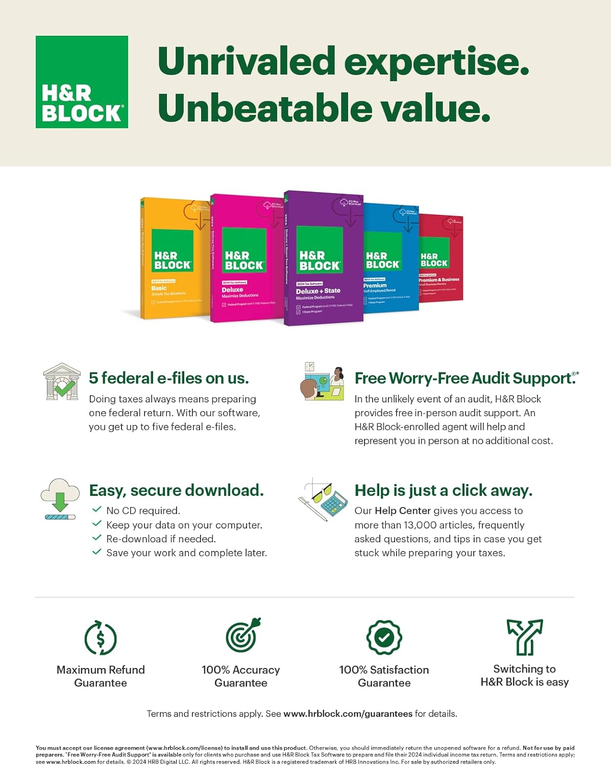 71j6kII52GL. AC SL1500 H&R Block Tax Software Premium 2024 Win/Mac with Refund Bonus Offer (Amazon Exclusive) [PC/Mac Online Code] Edu Expertise Hub Software