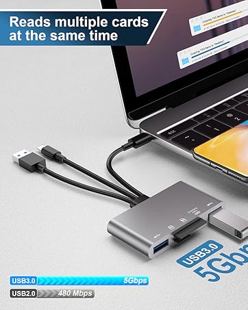 74fd7af2 d967 4b7b acfa 7596db22c12e. CR10,0,799,1000 PT0 SX362 V1 5-in-1 Memory Card Reader, USB OTG Adapter & SD Card Reader for i-Phone/i-Pad, USB C and USB A Devices with Micro SD & SD Card Slots, Supports SD/Micro SD/SDHC/SDXC/MMC Edu Expertise Hub Tablets & E-Readers