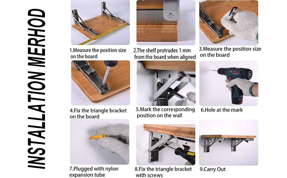 folding shelf bracket