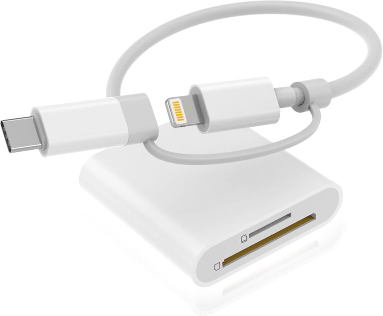 1754699647 51jDJsg4SrL. AC SL1500 SD Card Reader for iPhone iPad, Dual Connector (Lightning&USB-C) Memory SD Card Adapter, Support SD/MicroSD Cards, High-Speed Digital Trail Camera to iPhone Viewer, Plug and Play Edu Expertise Hub Tablets & E-Readers