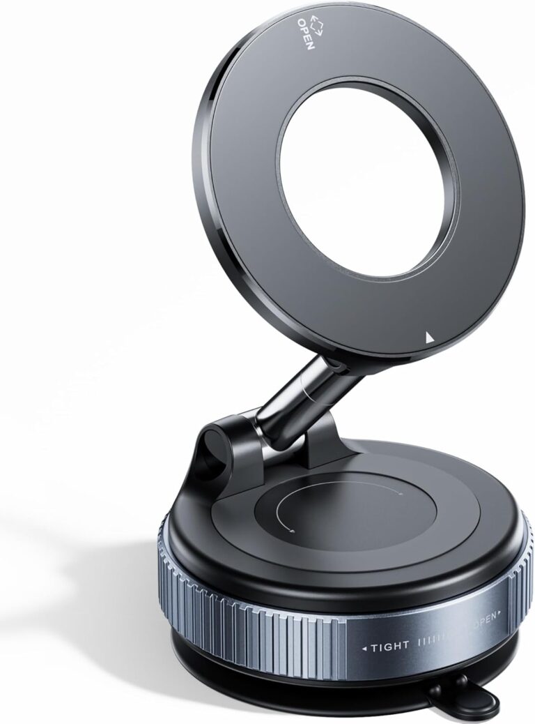 1756575364 61t7XiPnzdL. AC SL1500 2026 Upgraded Vacuum Magnetic Car Phone Holder 360° Reinforced 96LBS Ultra Suction Cup Phone Mount for MagSafe Cell Phone Holders for Your Car/Gym/Mirror Mount for iPhone & Android Edu Expertise Hub Mobile phones