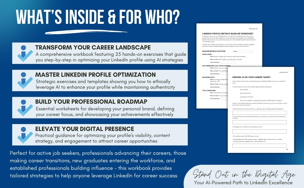 AI-Savvy Job Seeker Workbook for LinkedIn Job Search: What's Inside