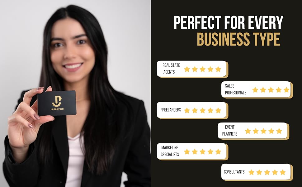 Your personalized business card features a QR code and tap-to-share technology for easy networking