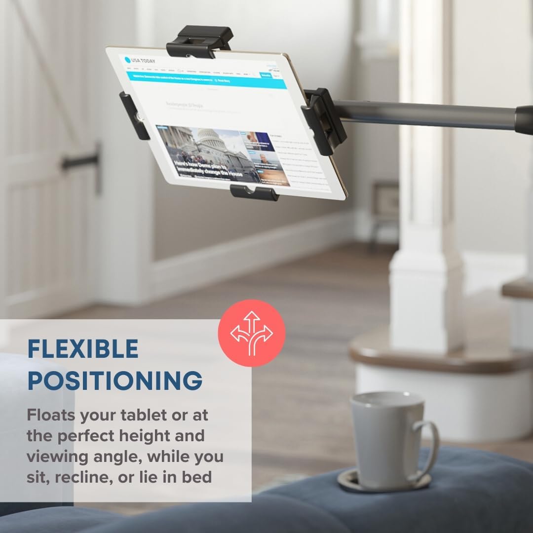 61KF3lZ9EYL. AC SL1080 LEVO Deluxe Table Clamp for All Best Tablet PCs, iPads, iPad Mini, New iPad Pro, Galaxy, Nexus, Xoom, Surface Pro, Miix, Nook, Fire, and Other Tablets and e Readers Gunmetal Color - G2 Edu Expertise Hub Tablets & E-Readers